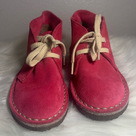 J.CREW Kids' Suede MacAlister Chukka Boots Bright Pink Size 11 - Picture 3 of 7